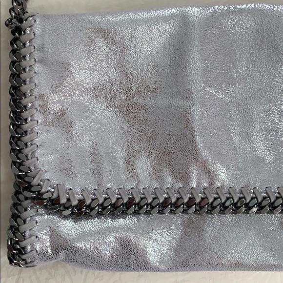 Stella McCartney Falabella Foldover Bag EUC Metallic Silver - Picture 11 of 17